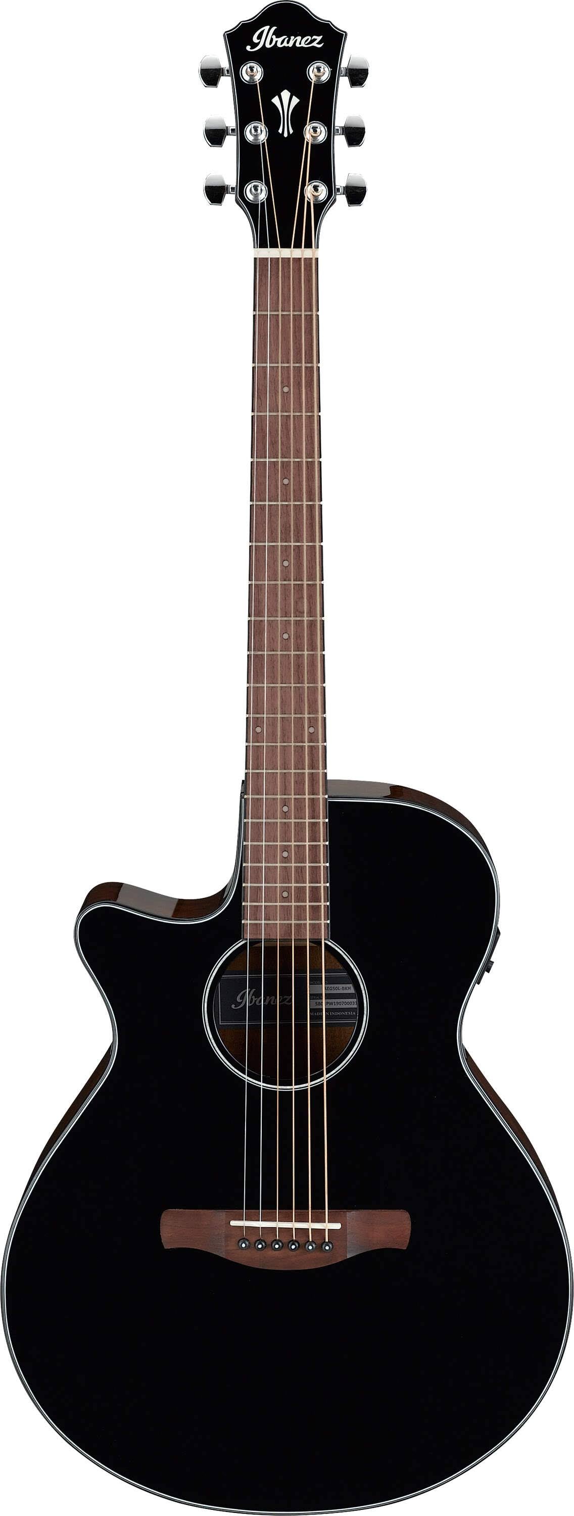 Left-Handed Black High Gloss Acoustic-Electric Guitar M5151