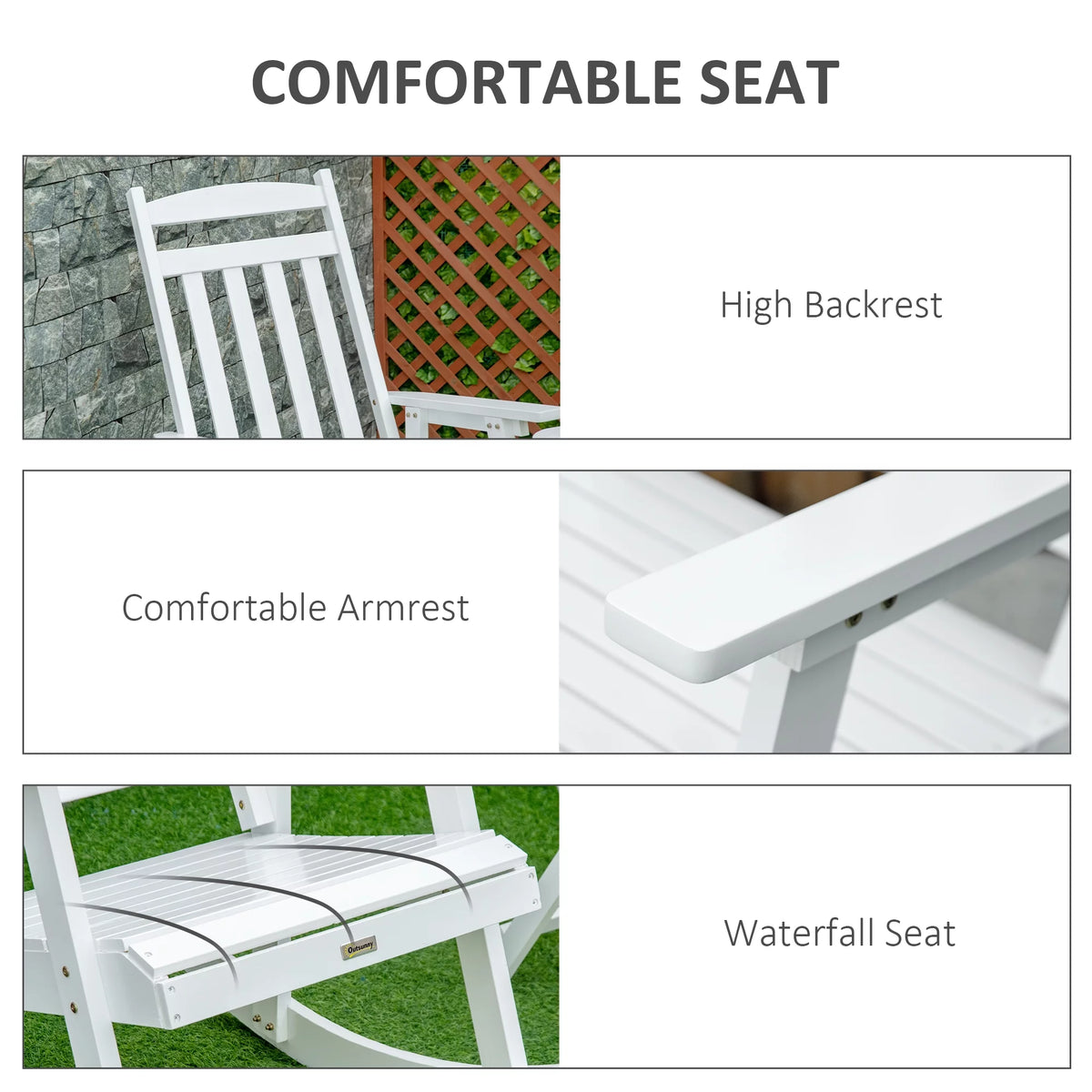 Wooden Rocking Chair Set with Foldable Table Z14617