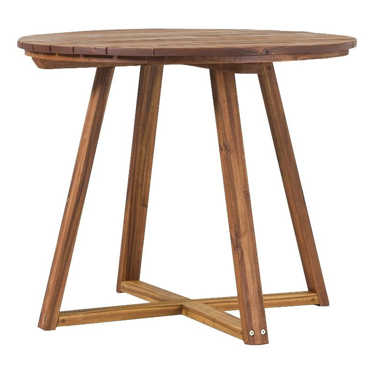 Solid Wood Round Dining Table Brown I886791