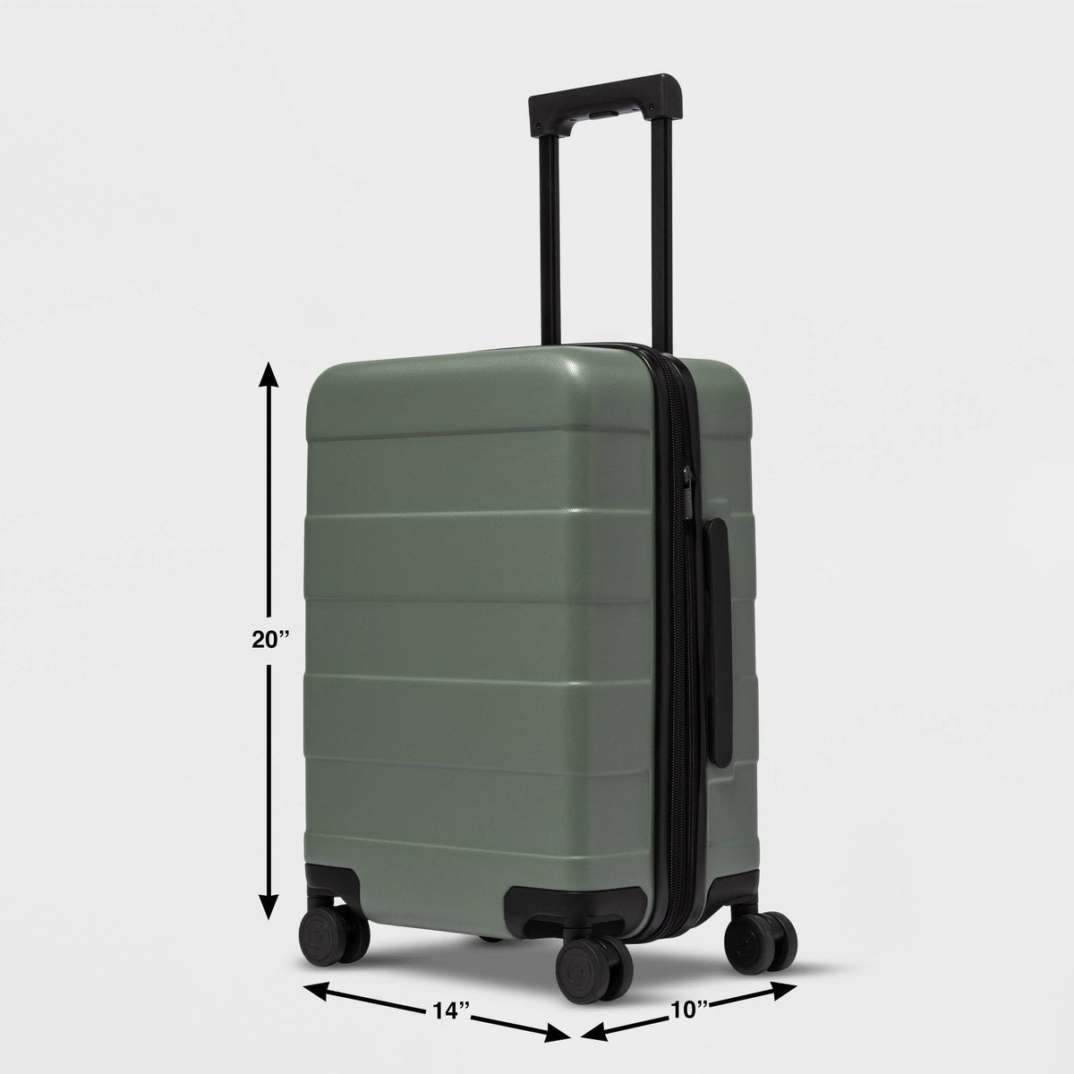 20x22 Carry on Spinner Suitcase Green J139