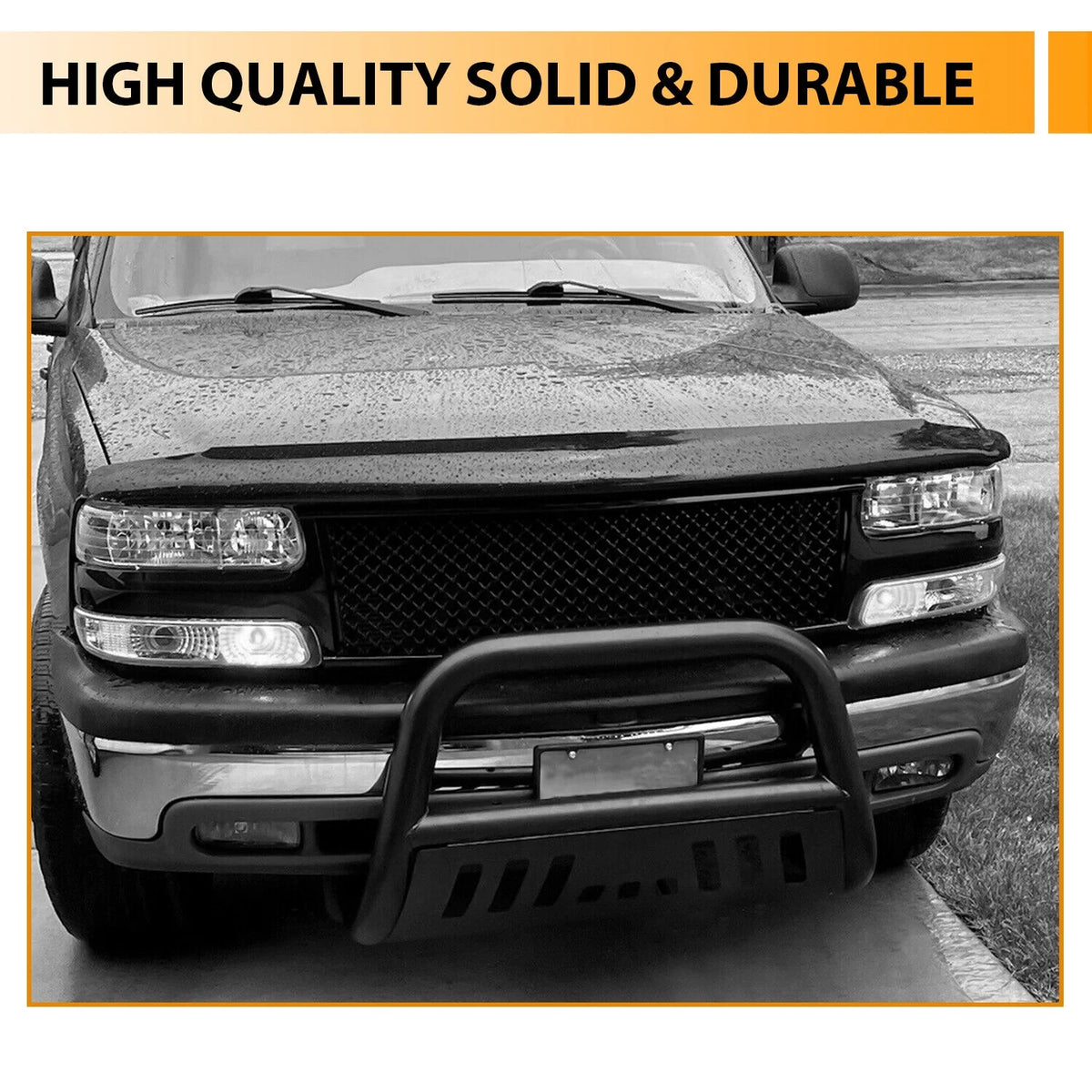 Black 3" Bull Bar Bumper Grille Guard J91688