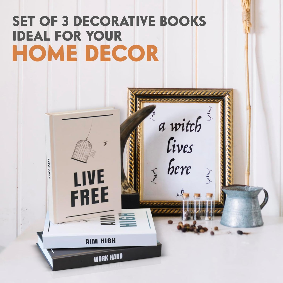 3 Pcs Matte Decorative Books I9824