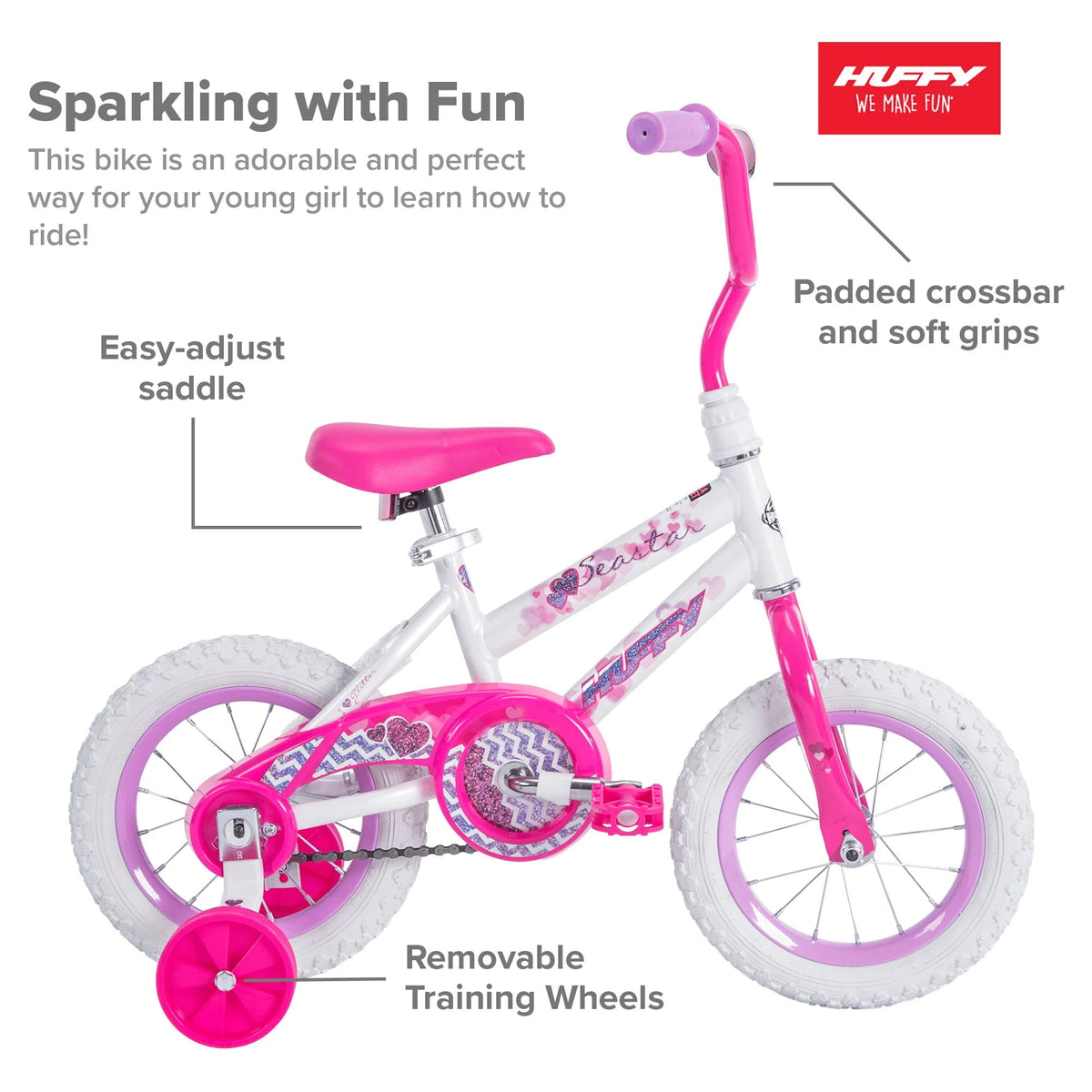12 in. White Kids Bike T963