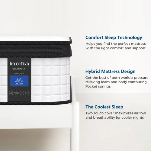 10 inch Hybrid Twin XL Memory Foam Mattress Z405