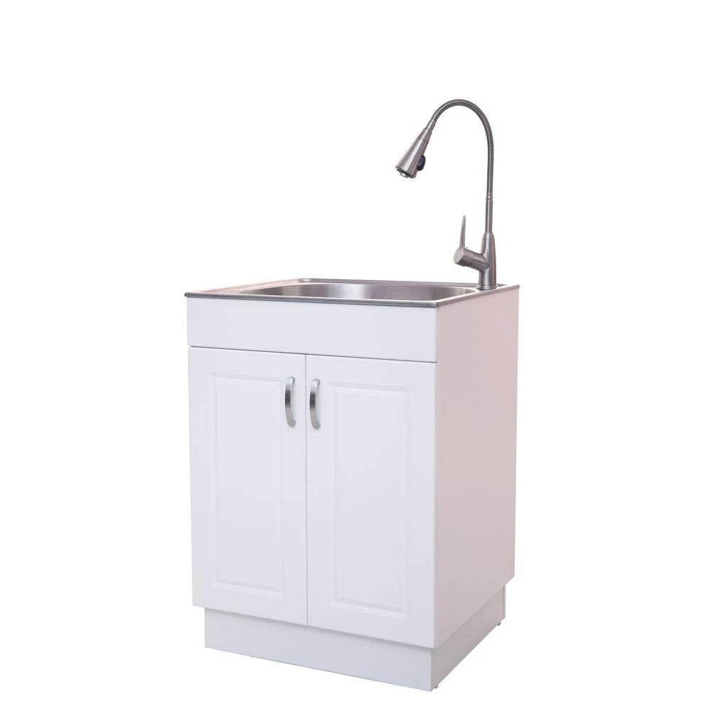 Stainless Steel Countertop Laundry Utility Sink and Cabinet B146