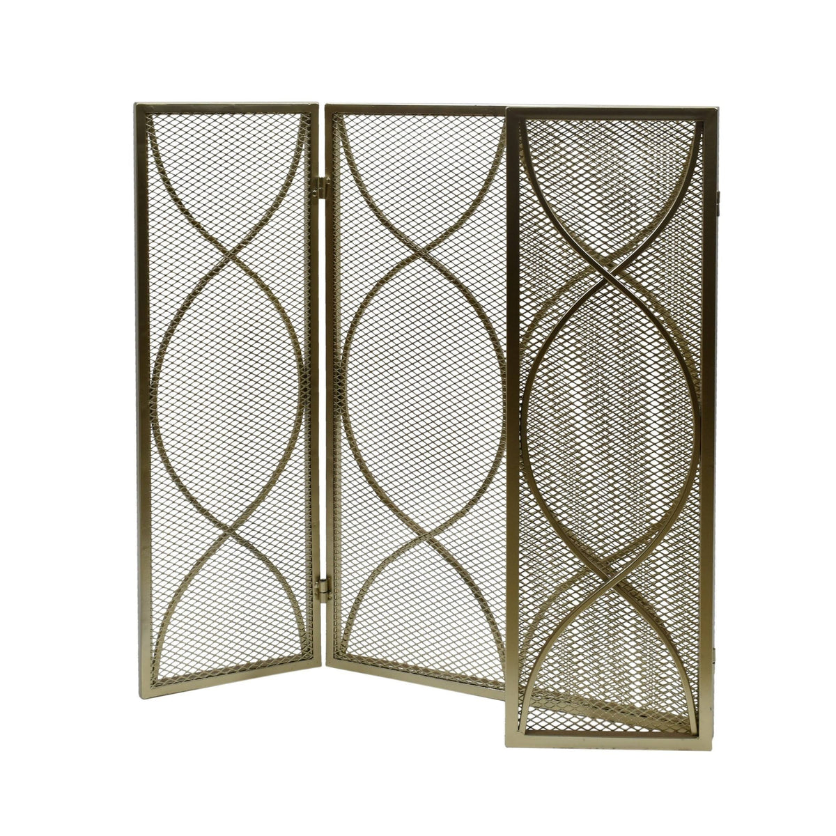 Three Panel Iron Firescreen V8342