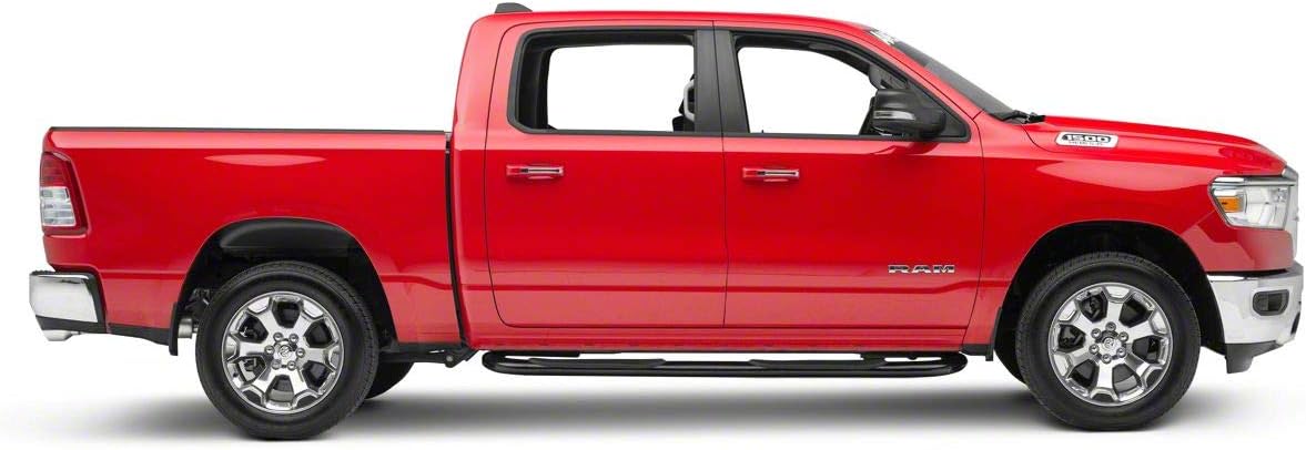 Black 4-Inch Oval Bent End Side Step Bars L7383