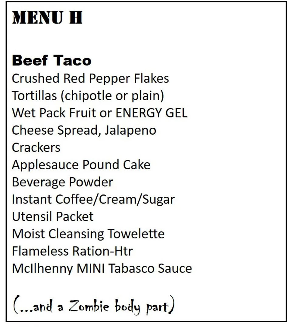 MRE Beef Tacos G1012