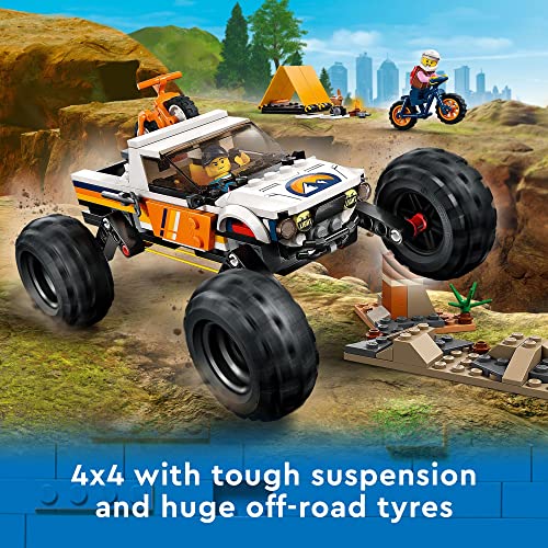 4x4 Off-Roader Building Toy with Monster Truck Style Car and Mountain Bikes O5300