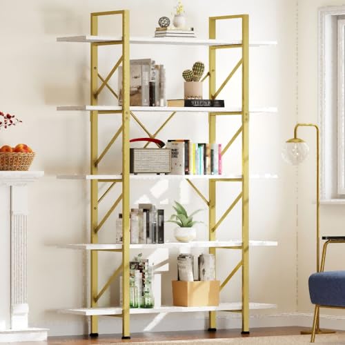 5 Tier Gold Bookshelf B148