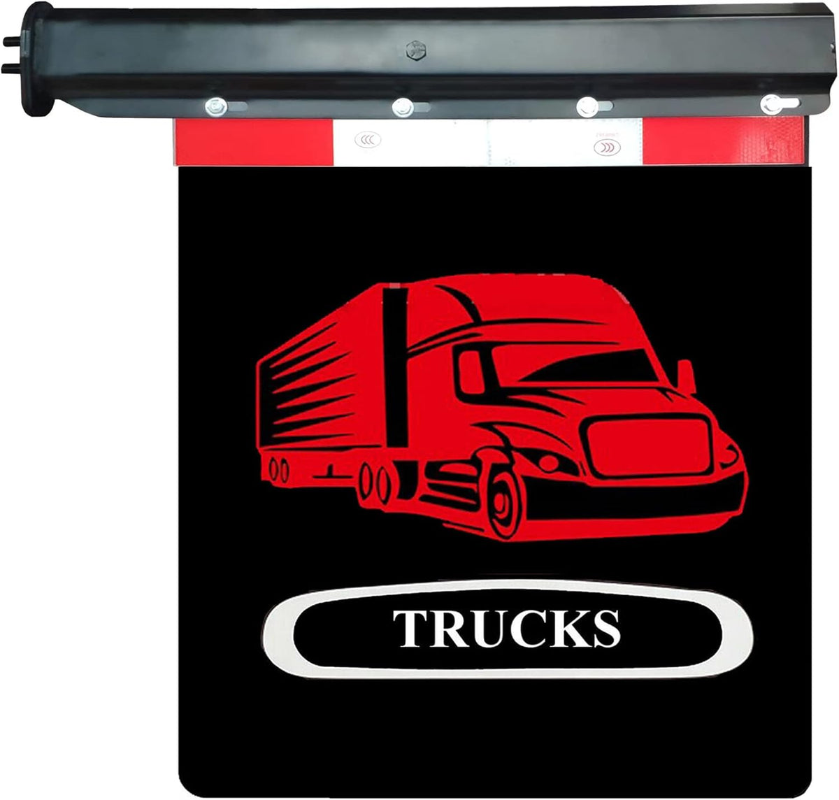 24"x30" Mud Flaps with Reflective Aluminum Strips for Semi Truck Trailer P485
