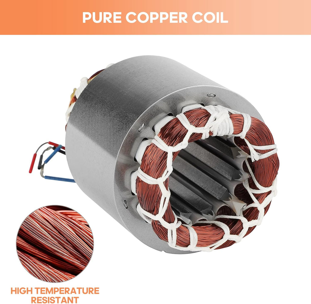 90W Concrete Vibrator Vibration Motor Single Phase AC 110V 3600RPM Aluminum Alloy Case Pack of 2 F280670