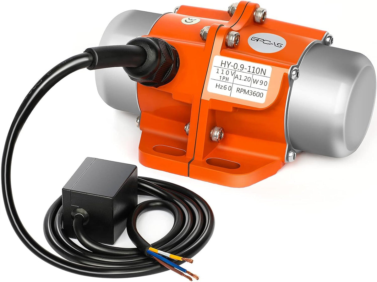 90W Concrete Vibrator Vibration Motor Single Phase AC 110V 3600RPM Aluminum Alloy Case Pack of 2 F280670