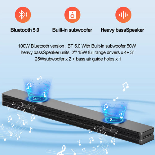 100W 2.2ch Soundbar with Subwoofer Z757