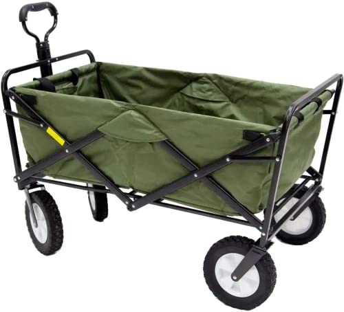 Black Steel Frame Collapsible Folding Utility Wagon U885511