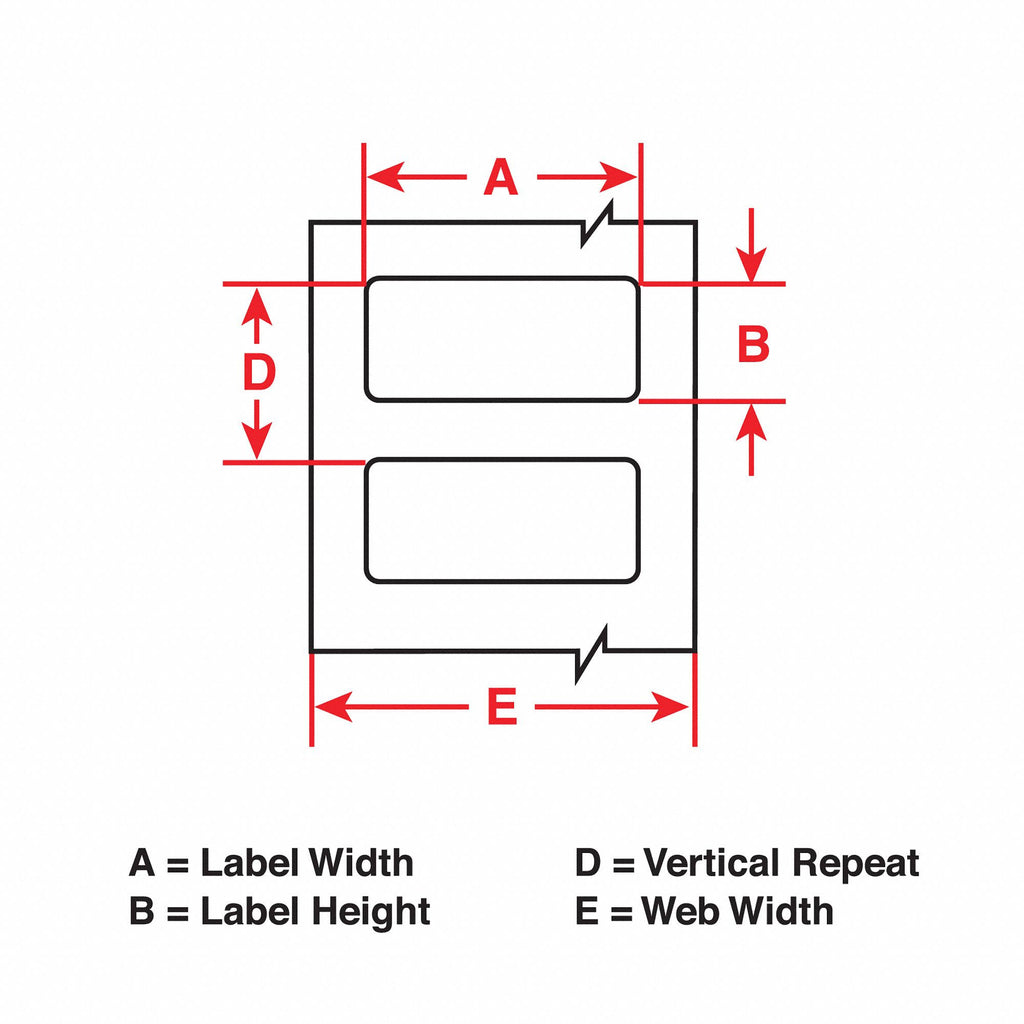 0.25 in H x 0.75 in W Label L494