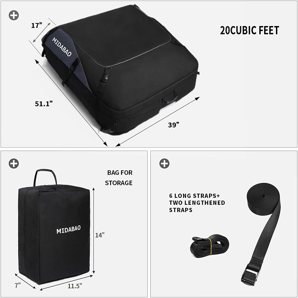 20 Cubic Waterproof Car Roof Top Carrier F485624