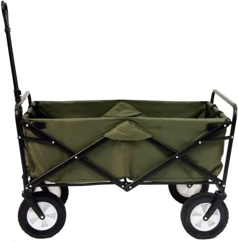 Black Steel Frame Collapsible Folding Utility Wagon U885511