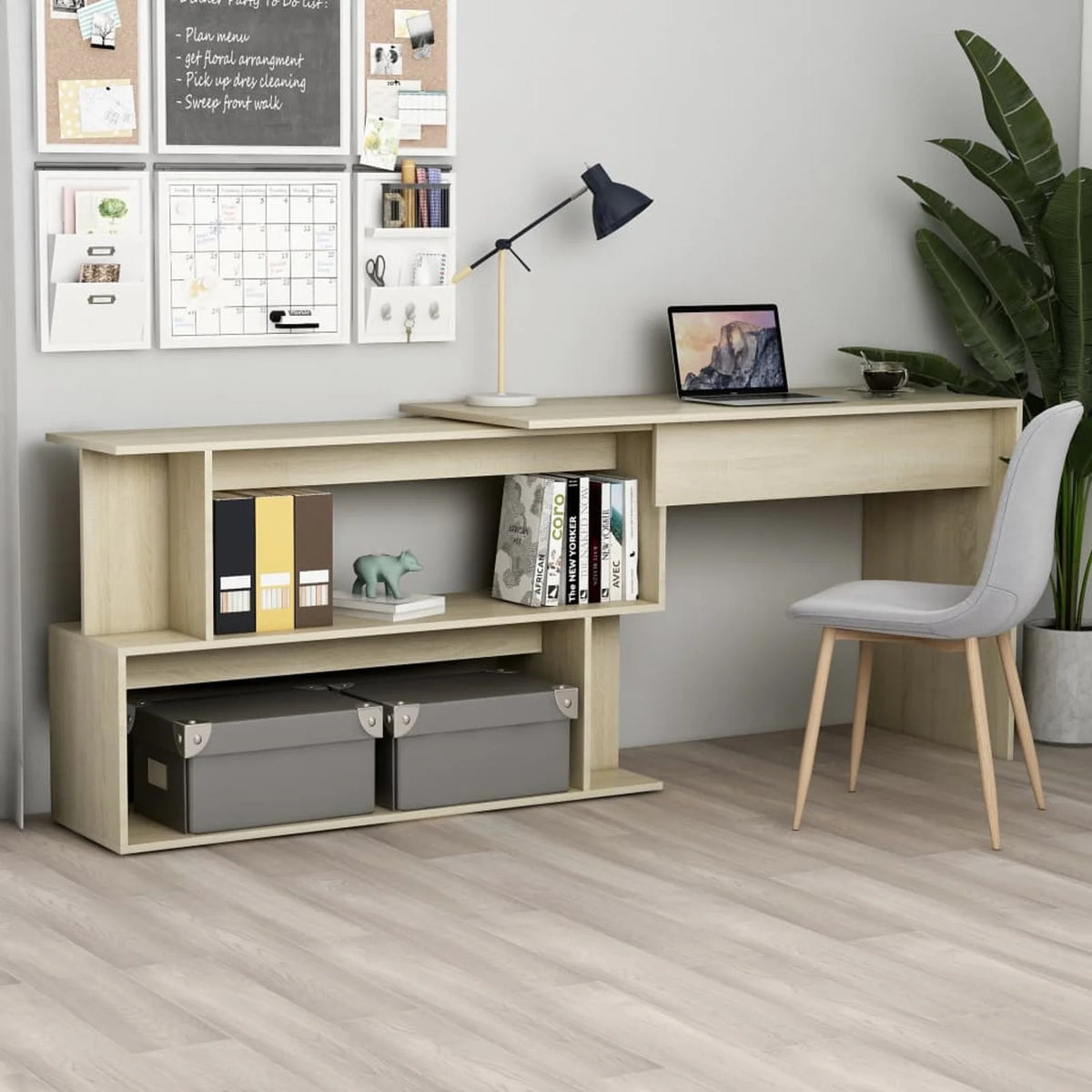 Corner Desk Sonoma Oak Engineered Wood U60246
