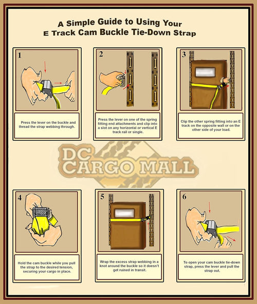 10 Tie-Down Straps, 2 x 12' Cam Buckle Straps P530443
