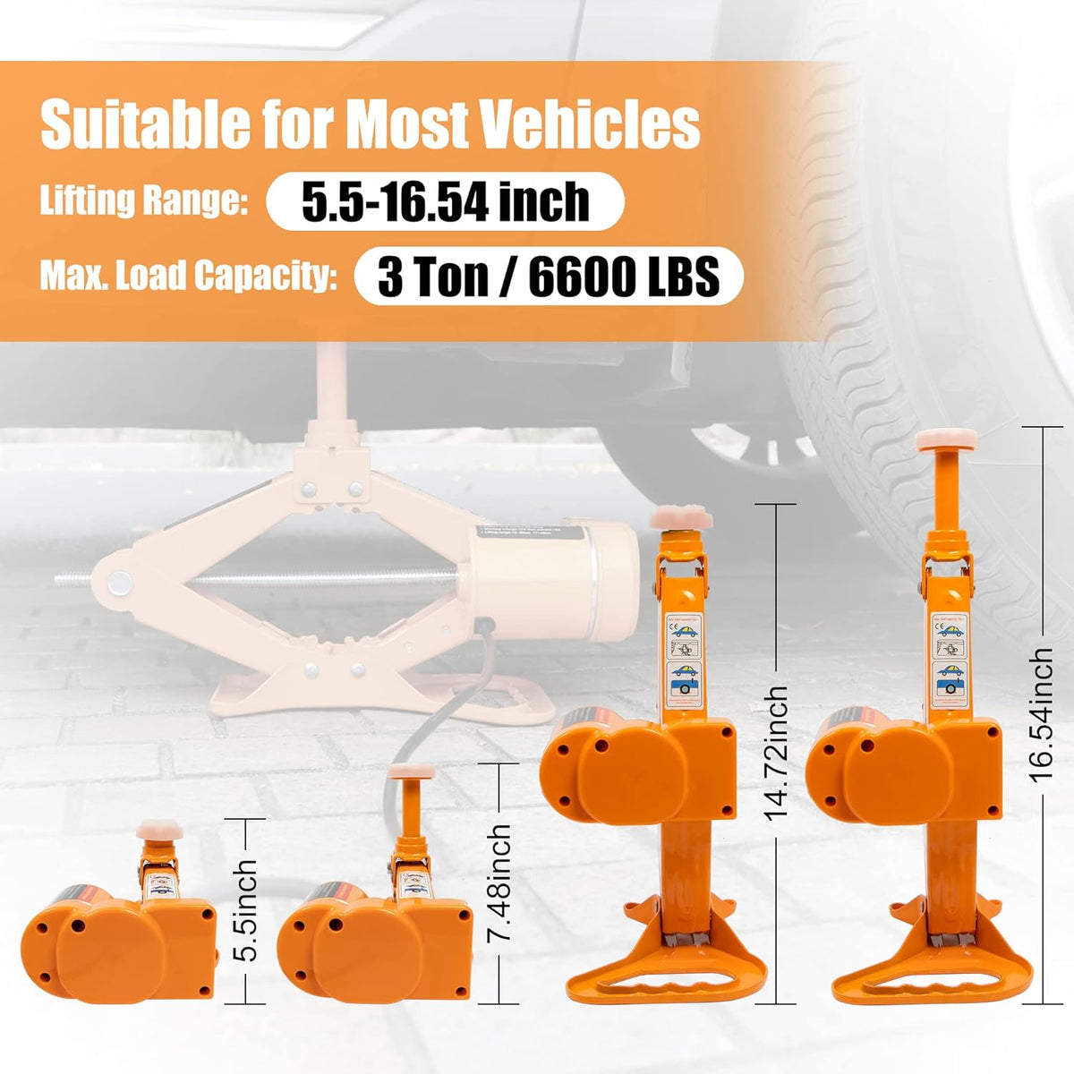 3 Ton Electric Car Jack with Electric Wrench C152