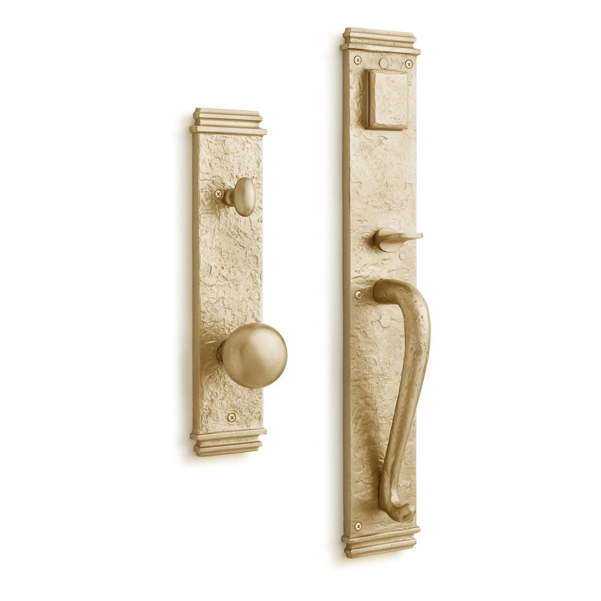 Satin Brass Full Plate Keyed Entry Single Cylinder Deadbolt W1206