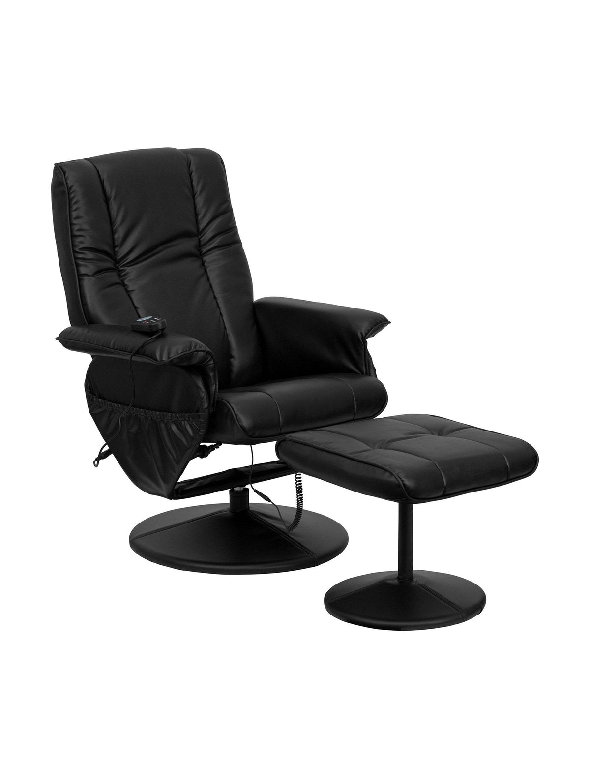Black Recliner and Ottoman N391