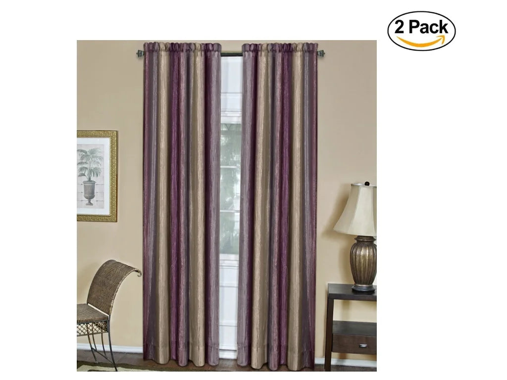 Ombre Window Panel, 50-Inch by 84-Inch, Aubergine (Set of 2) I22622