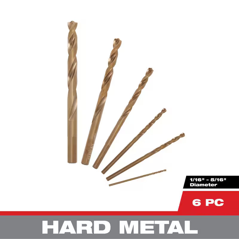 Red Helix Drill Bit Set 6-Piece V8225