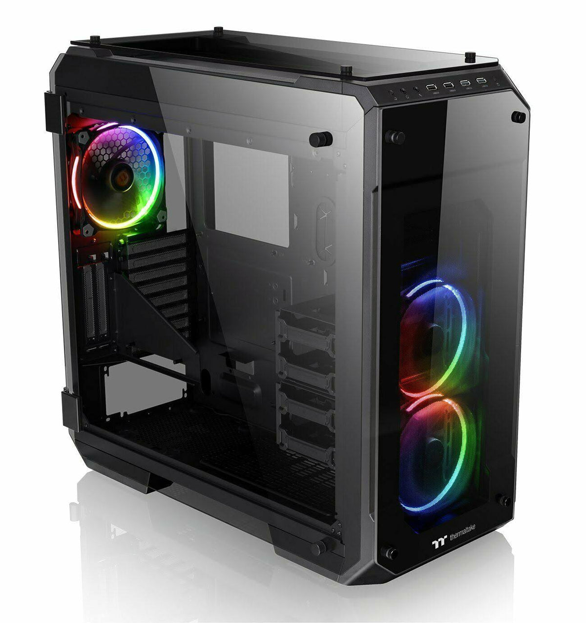 Black Full Tower Gaming Computer Chassis T2194