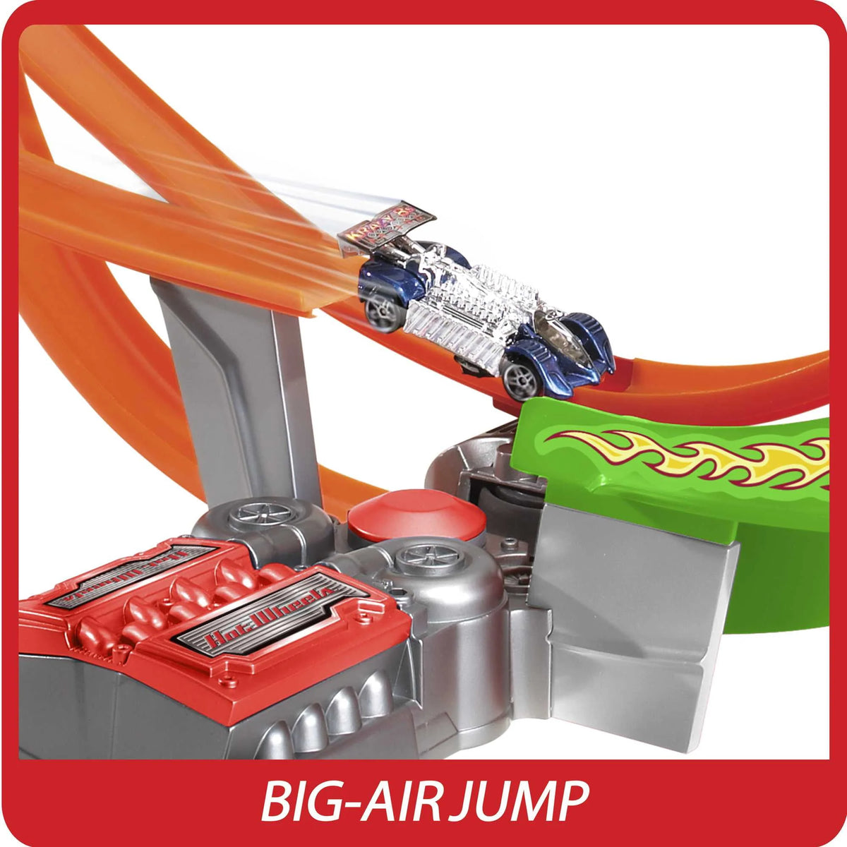 Motorized Raceway Track Set with 5 Cars 1:64 Scale Q34477