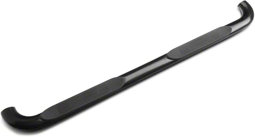 Black 4-Inch Oval Bent End Side Step Bars L7383