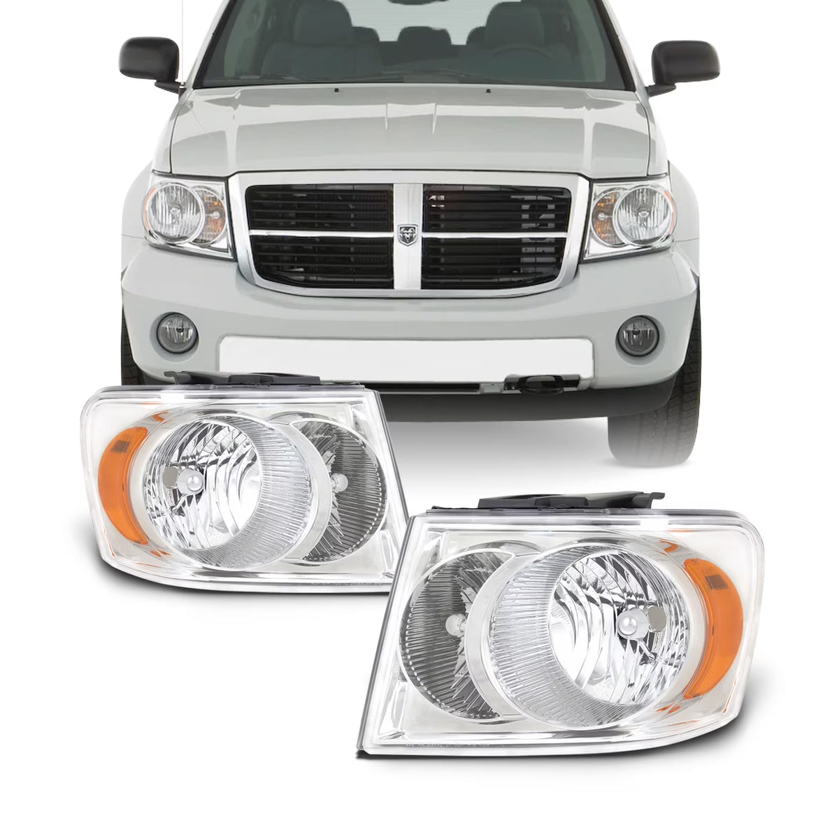 Dodge Durango Headlights Front Lamps Pair Left Right C3536