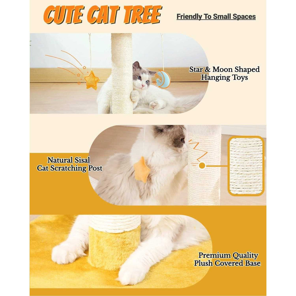 Cat Scratching Post with Bed Cat Tree Tower Y364