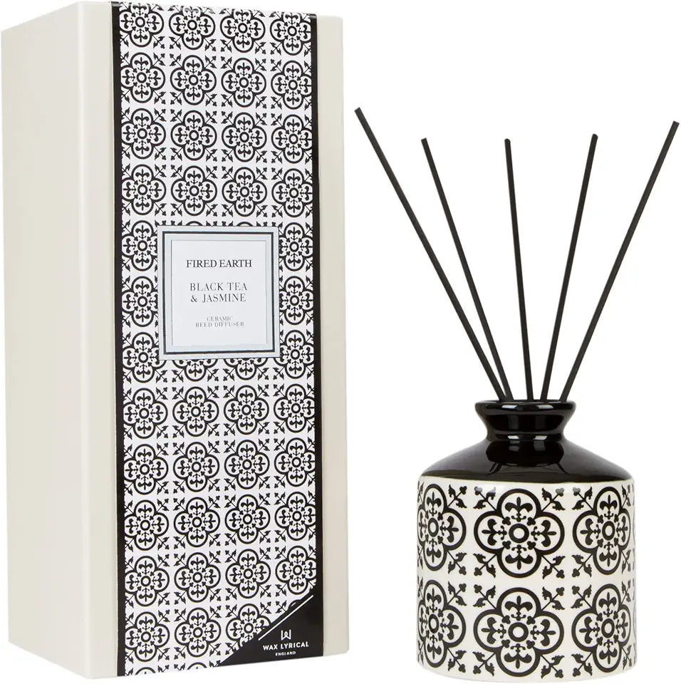 Ceramic Black Tea and Jasmine Reed Diffuser Gift Set P134