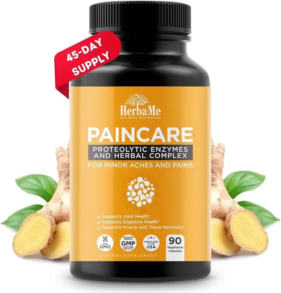 90 Capsules Proteolytic Enzymes Supplement with Serrapeptase and Devils Claw H1482