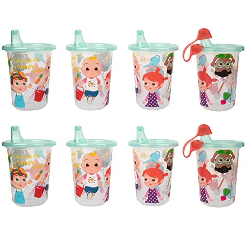 8 Count 10 Oz Toddler Sippy Cups with Snap On Lids M672