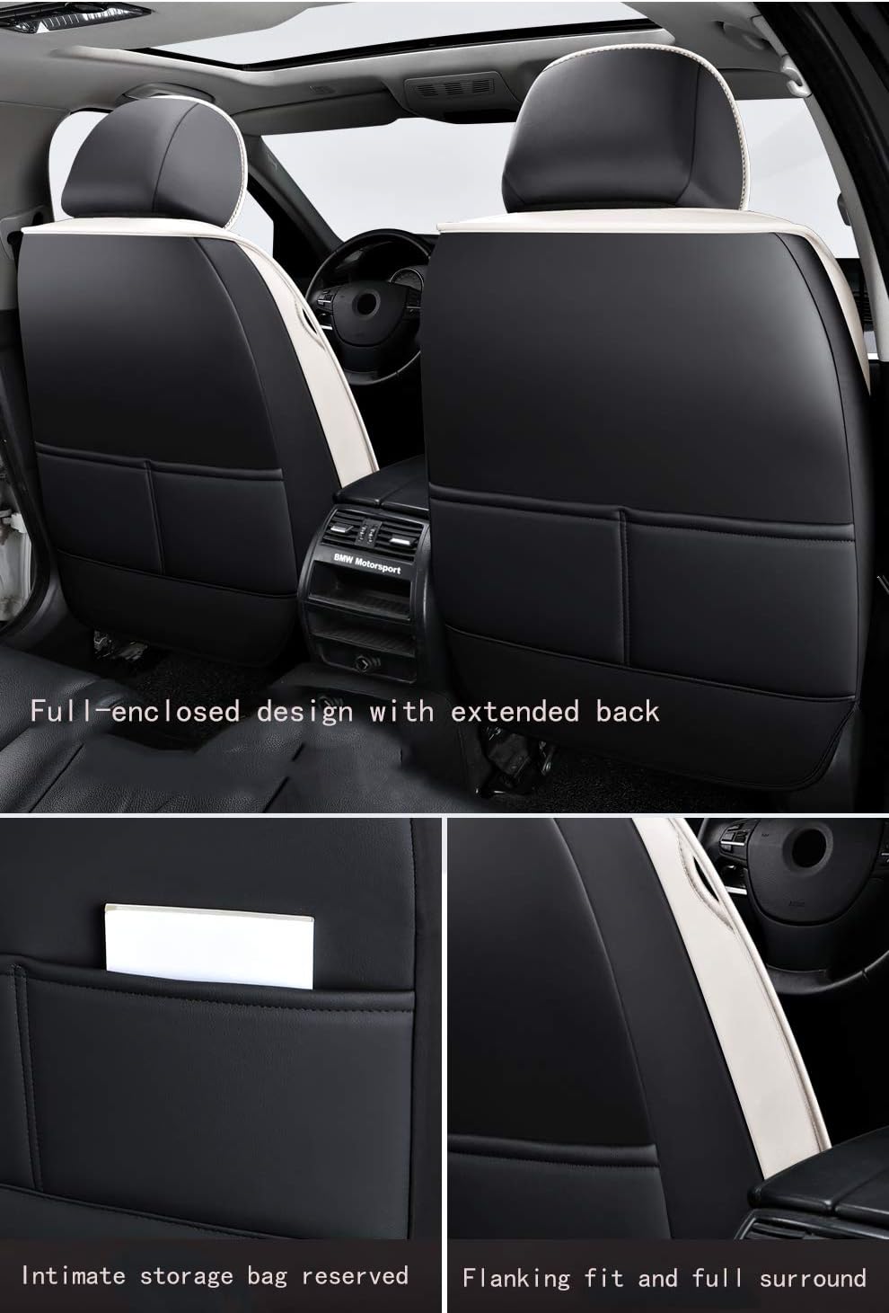 PU Breathable Leather Car Seat Cover 5-Seater I799