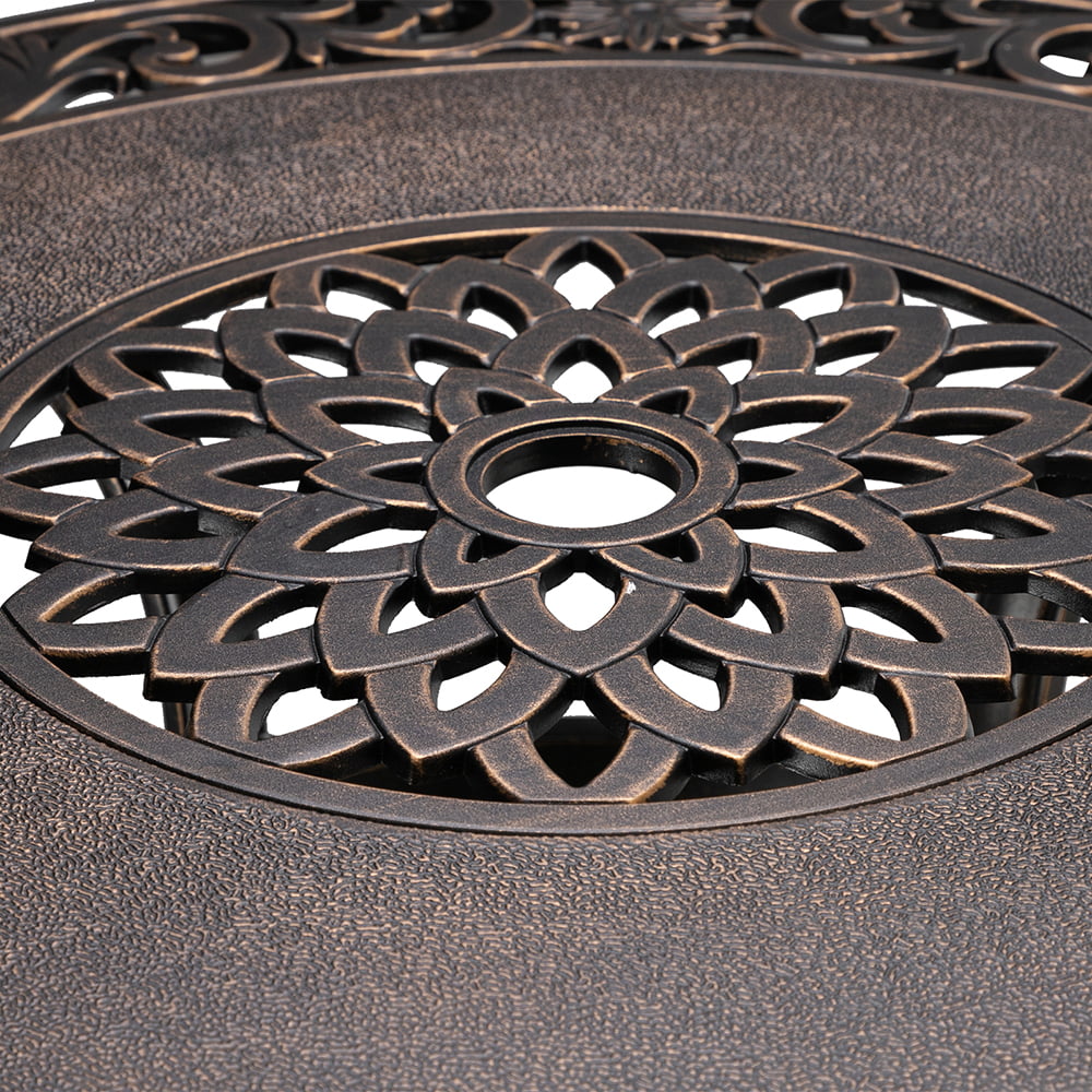 Cast Aluminum Round Dining Table 31-inch Bronze F658375