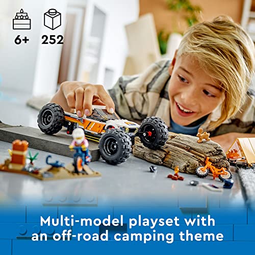 4x4 Off-Roader Building Toy with Monster Truck Style Car and Mountain Bikes O5300