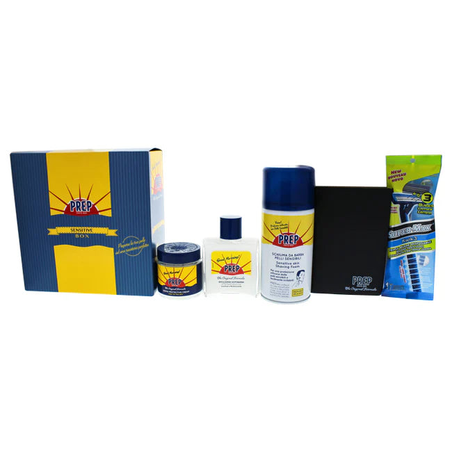 4 Pc Kit 2.5oz Derma Protective Cream, 10.14oz Sensitive Skin Shaving Foam, 3.4oz After Shave Emulsion, Razor Y178197