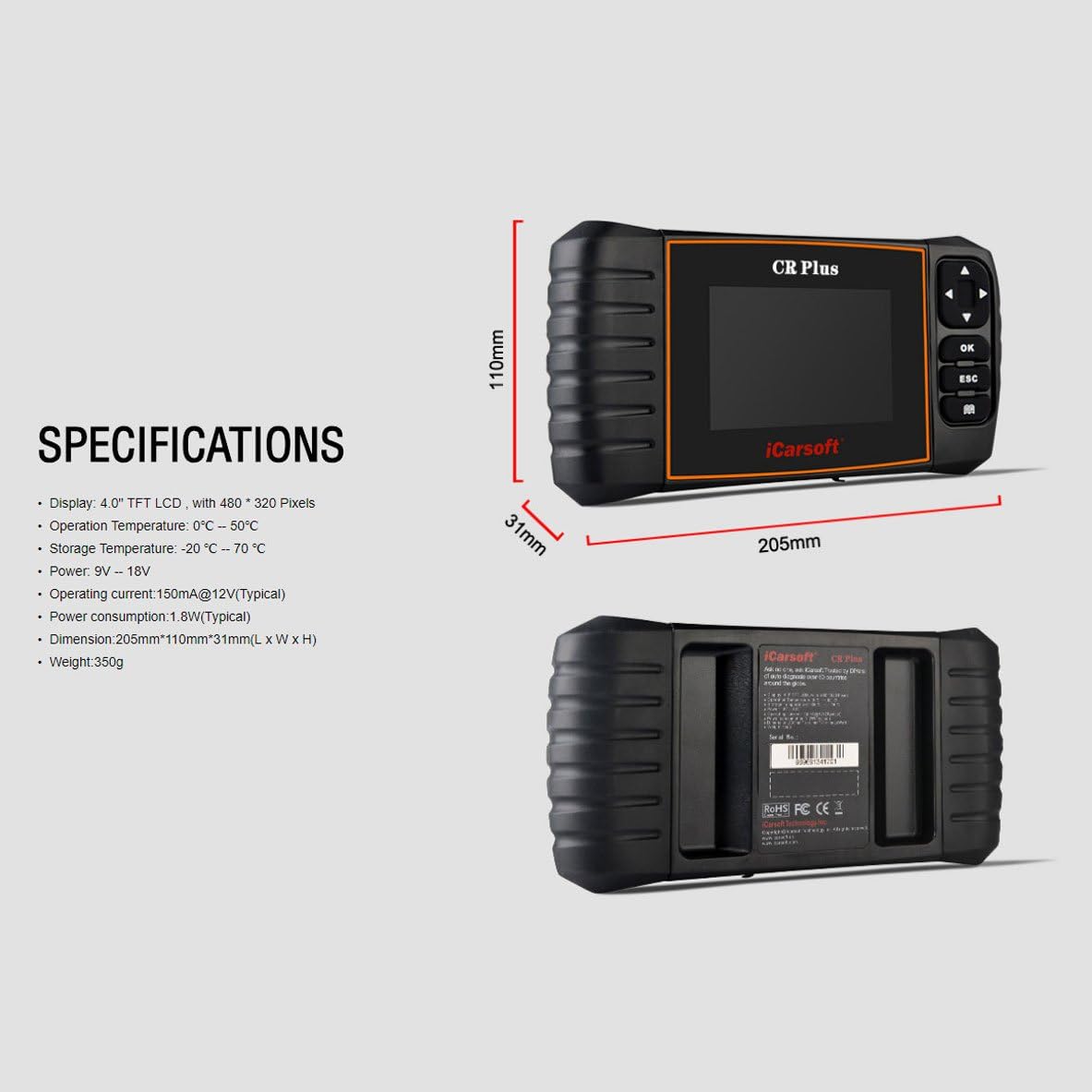 professional universal OBD2 diagnostic scanner C4600
