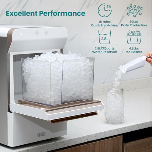 White Countertop Nugget Ice Maker T708284