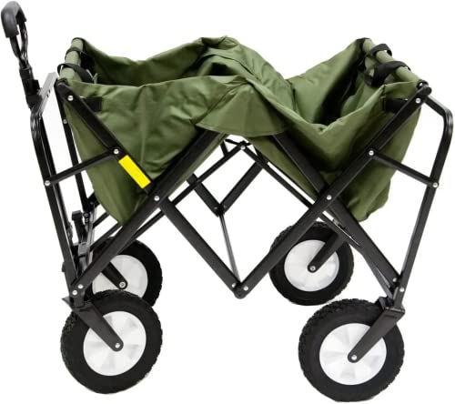 Black Steel Frame Collapsible Folding Utility Wagon U885511