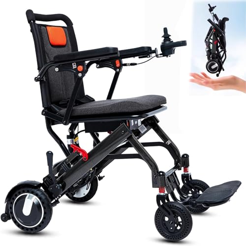 Black Lightweight Foldable Electric Wheelchair V30040