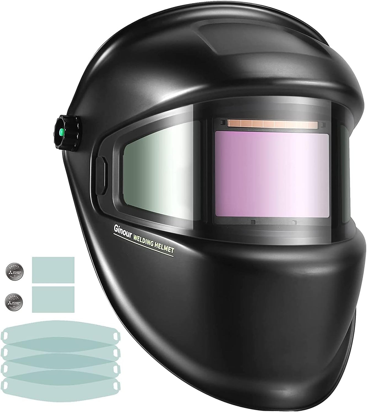 Welding Helmet Solar Auto Darkening 4 Arc Sensors Shade 3/5-9/9-13 Pack of 2 H591711