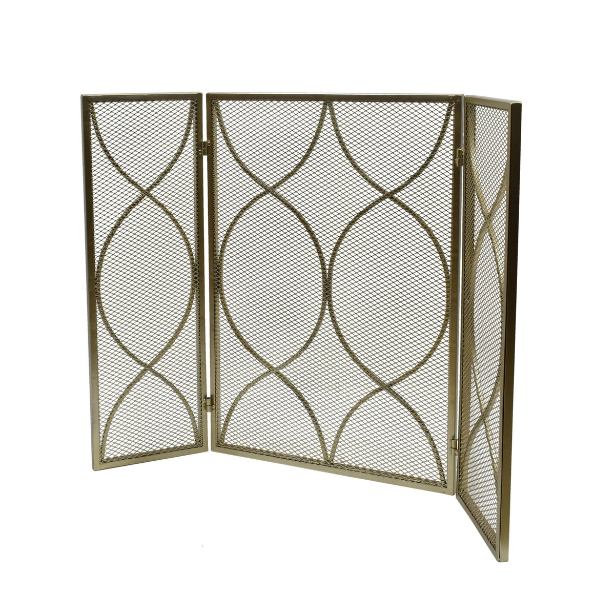 Three Panel Iron Firescreen V8342