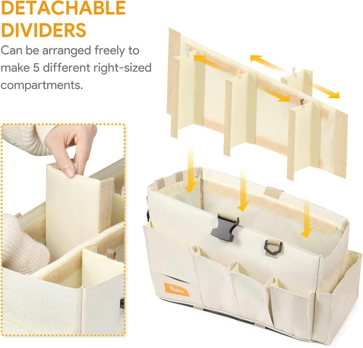 Large Cleaning Caddy Organizer with Handle, 2 in 1 Nesting Bag with Shoulder Strap X616