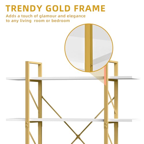 5 Tier Gold Bookshelf B148