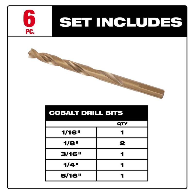 Red Helix Drill Bit Set 6-Piece V8225